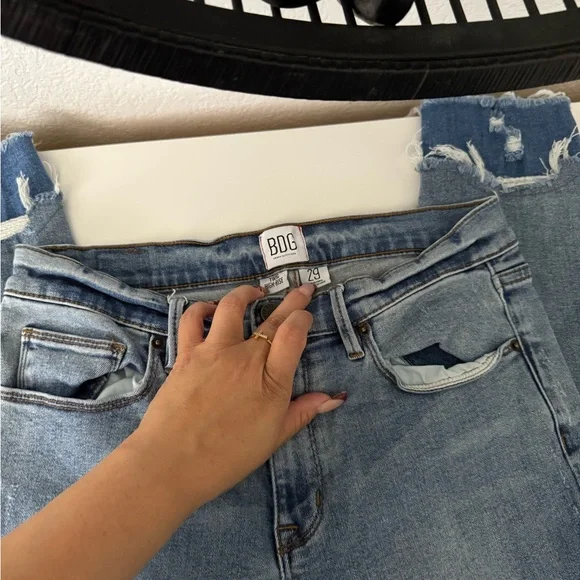 BDG Distressed Blue Jeans - Picture 2 of 3